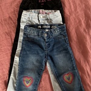3 pairs of jeans in 3T. The Children’s Place and Cat & Jack.